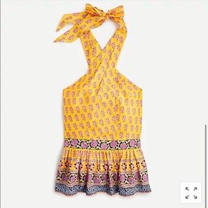 J.Crew Block Print Halter